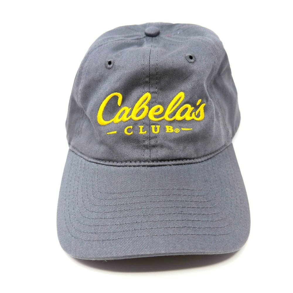 Cabela's Club Strapback Hat Embroidered Logo Gray One Size‎
